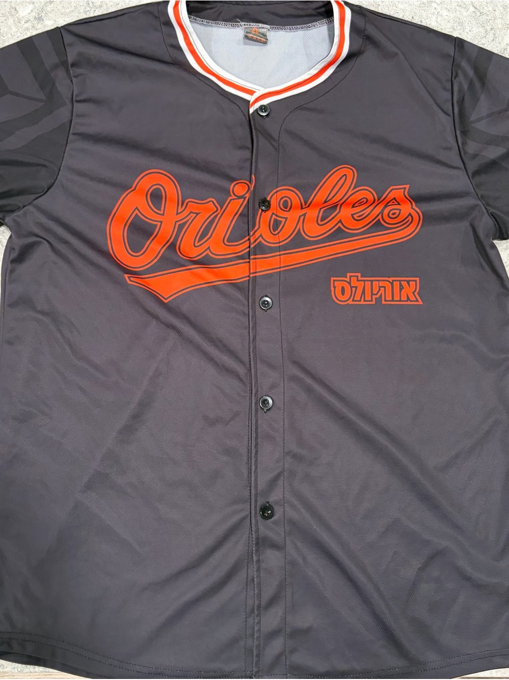 Orioles Jewish Heritage Night 2026 SGA Button-Up Jersey-XL